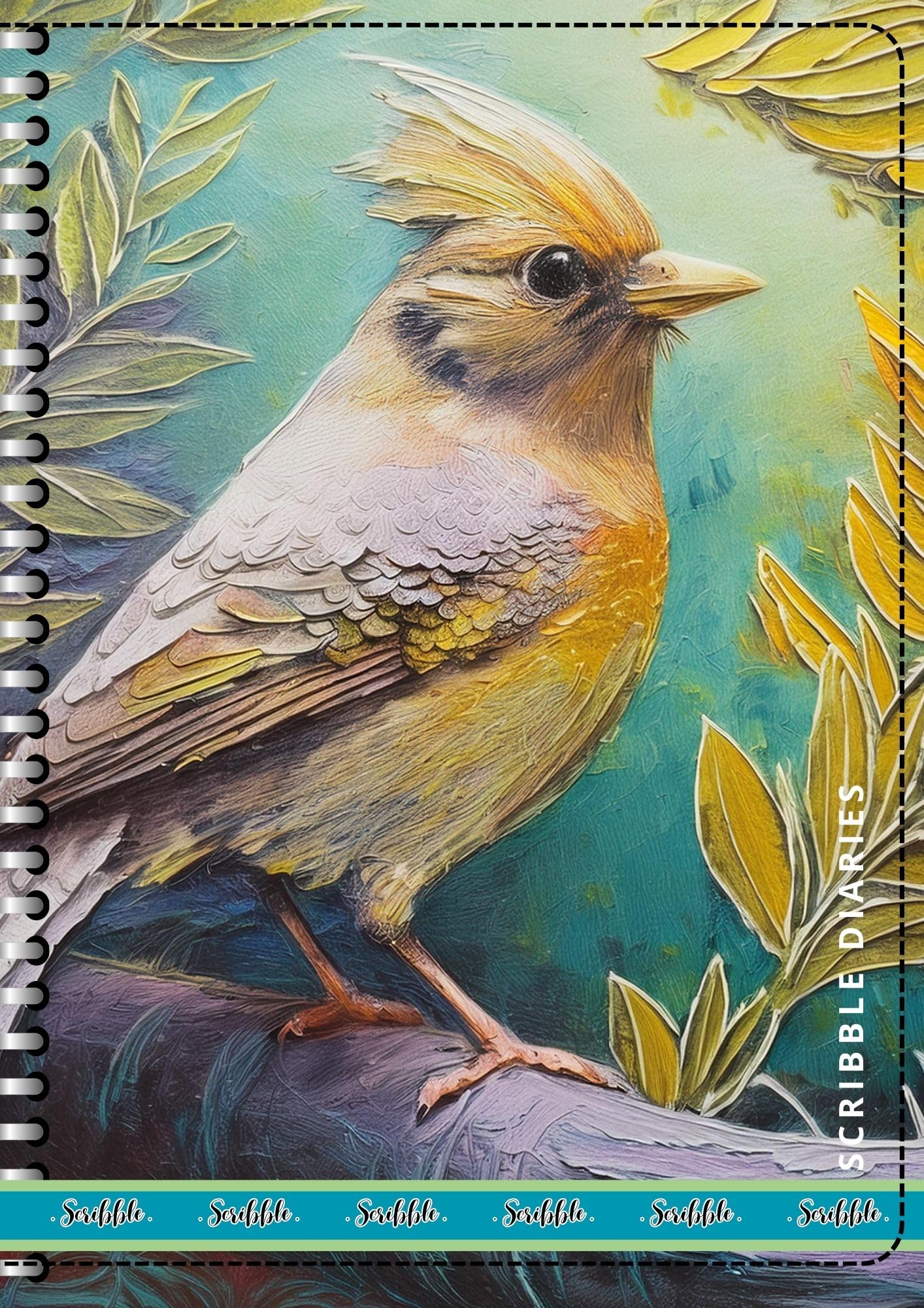 Handcrafted Print Spiral Bound Cartridge Paper Doodle Diary Gift Sketch Book drawing book Doodle Diaries Journal, Hard Cover print SP02