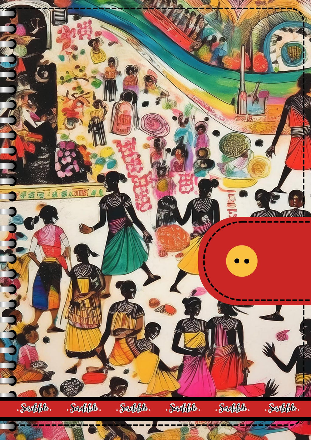 Handcrafted Print Spiral Bound Cartridge Paper Doodle Diary Gift Sketch Book drawing book Doodle Diaries Journal, Hard Cover Maroon