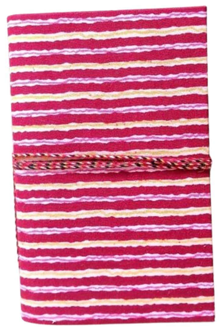 Floral Handmade Fabric Hardcover Diary Notebook A6 | 200 Unruled Thick Pages | Handcrafted Sketchbook Journal with Thread Closure | Portable Travel Diary Gift for Writing, Drawing, Artists Students