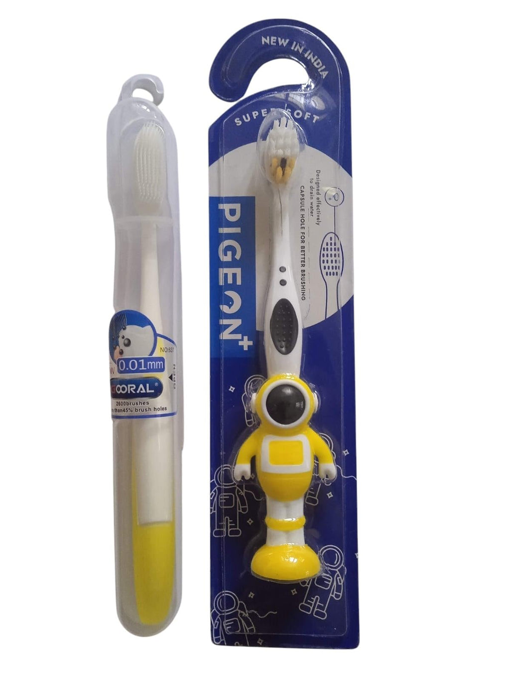 2PC Ultra-Soft Silicone Toothbrush Set – Kids & Adults with Storage Case