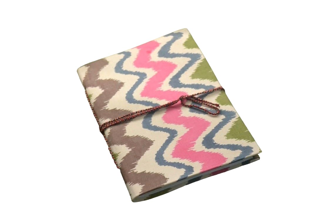 pink-brown Doodle Diary Notebook Fabric Stitched Gift sketchbook journal A5 Diaries Unruled Thick 200 Pages Handcrafted