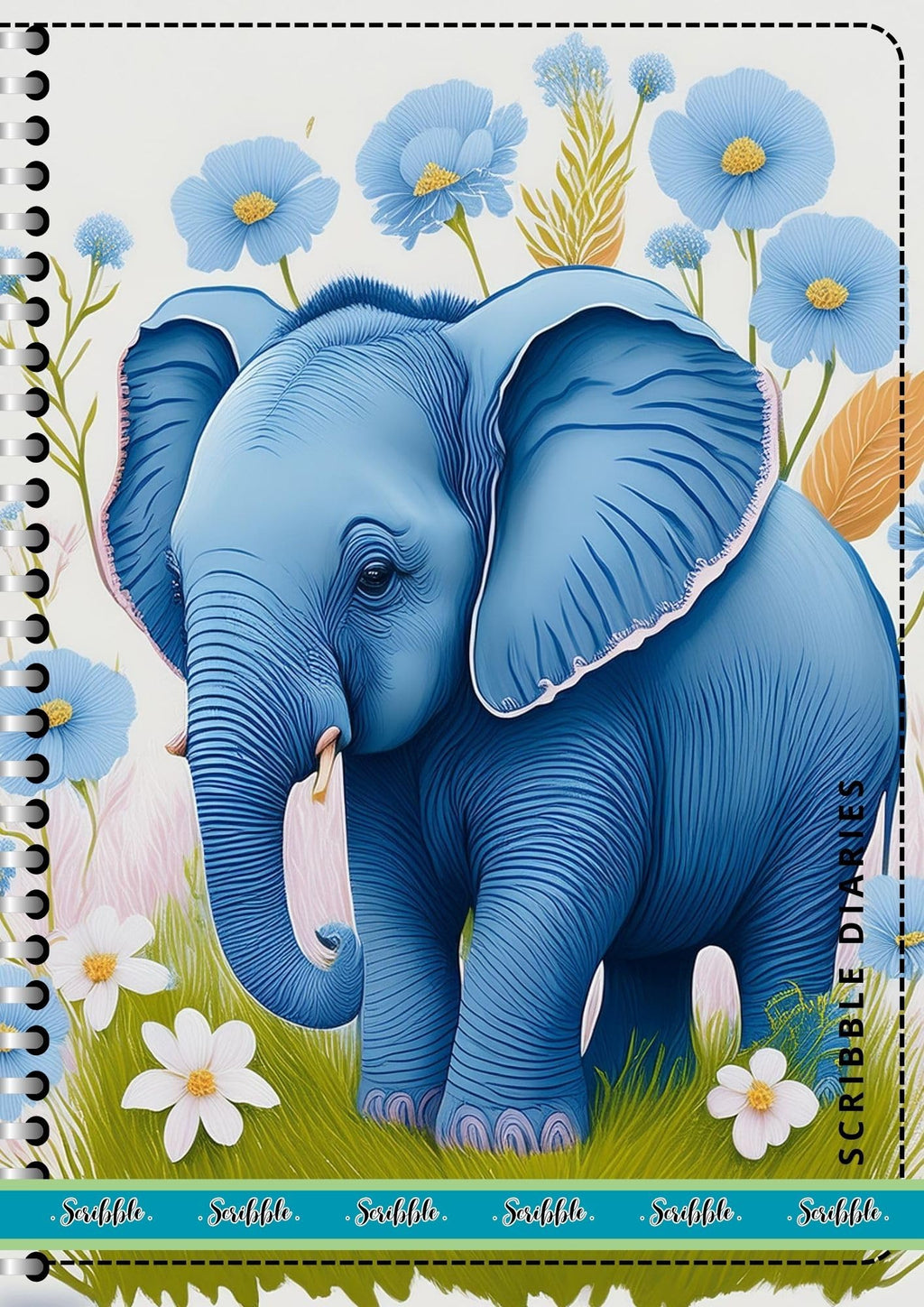 Handcrafted Print Spiral Bound Cartridge Paper Doodle Diary Gift Sketch Book drawing book Doodle Diaries Journal, Hard Cover print SP17