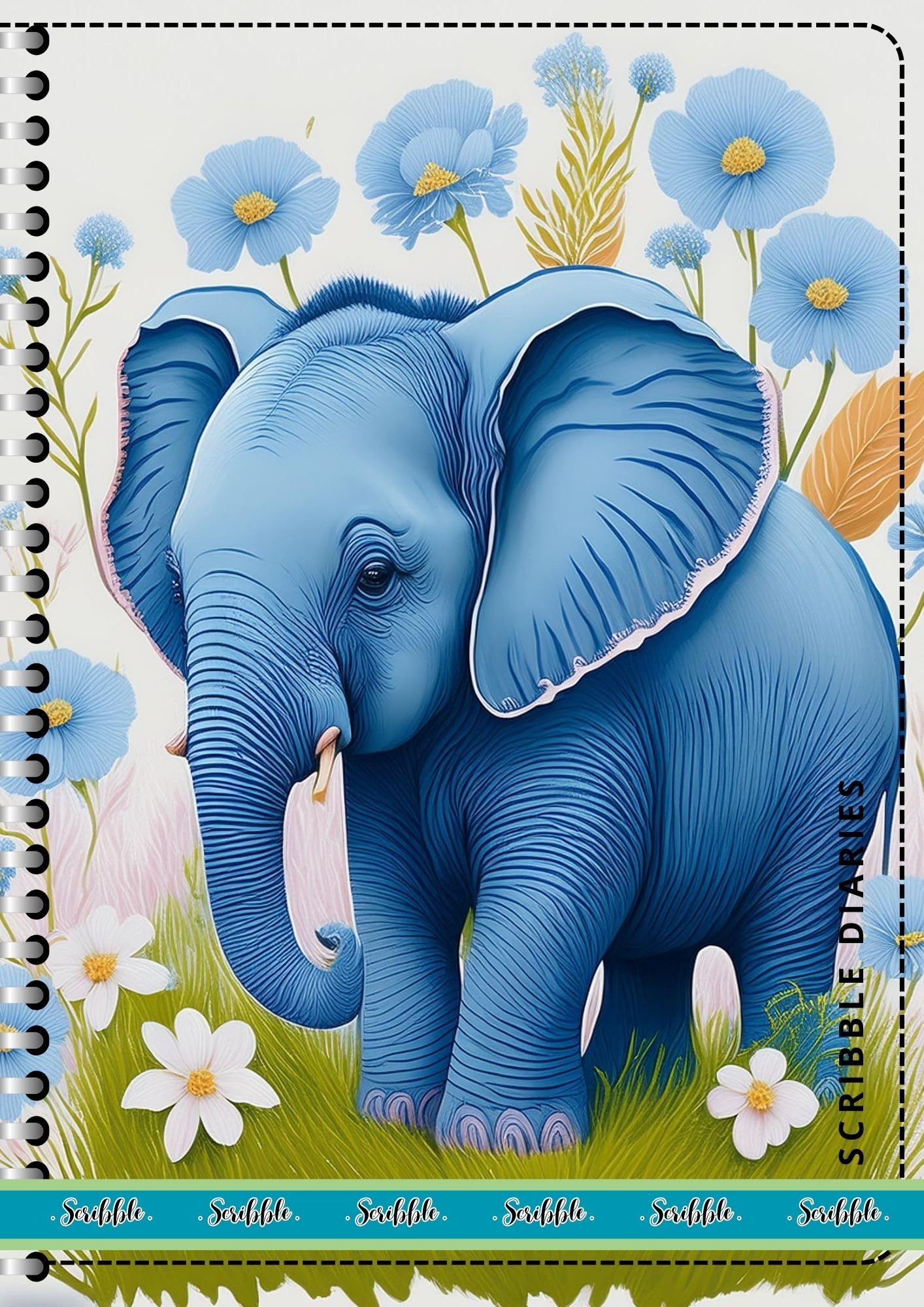 Handcrafted Print Spiral Bound Cartridge Paper Doodle Diary Gift Sketch Book drawing book Doodle Diaries Journal, Hard Cover print SP17