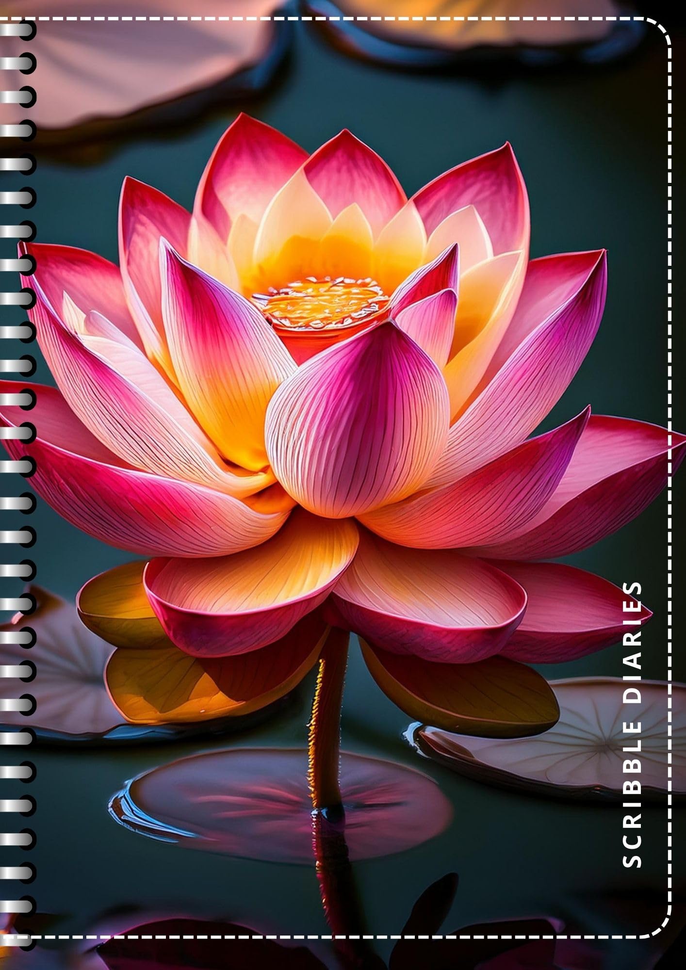 Handcrafted Print Spiral Bound Cartridge Paper Doodle Diary Gift Sketch Book drawing book Doodle Diaries Journal, Hard Cover print SP33