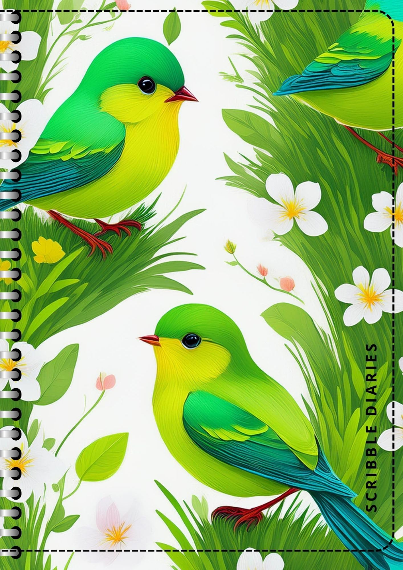 Handcrafted Print Spiral Bound Cartridge Paper Doodle Diary Gift Sketch Book drawing book Doodle Diaries Journal, Hard Cover print SP20