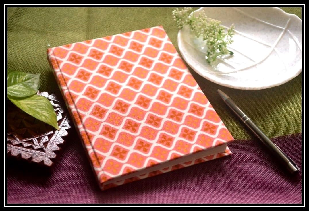 Handmade Block-printed Fabric Cover Doodle Diary Journal, 8 x 6 inches, 200 Pages Notebook, 130 GSM, Water-Resistant, Stain-Resistant Hard Bound