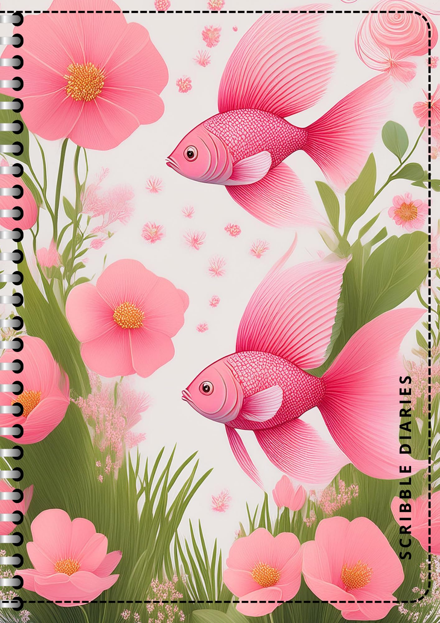 Handcrafted Print Spiral Bound Cartridge Paper Doodle Diary Gift Sketch Book drawing book Doodle Diaries Journal, Hard Cover