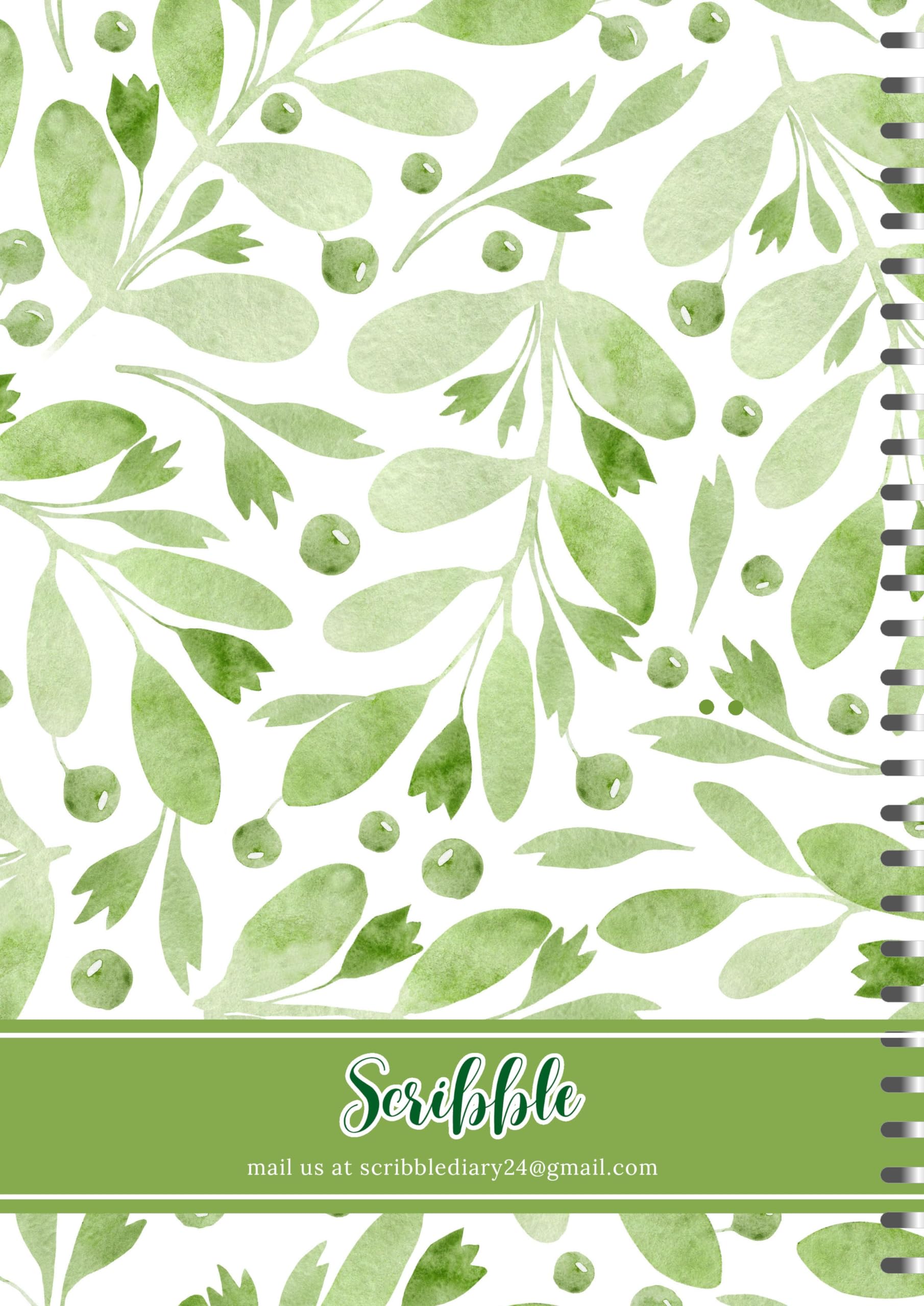 Handcrafted Leaf Print Spiral Bound Cartridge Paper Doodle Diary Gift Sketch Book Doodle Diaries Journal, 21cm x 15cm, 60 Pages, 155gsm, Hard Cover