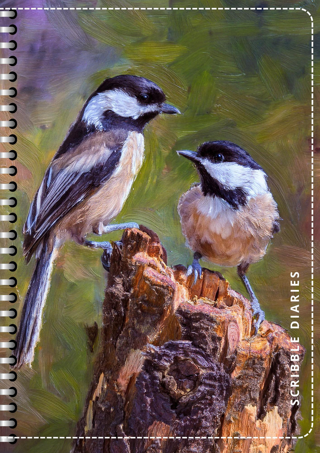 Handcrafted Print Spiral Bound Cartridge Paper Doodle Diary Gift Sketch Book drawing book Doodle Diaries Journal, Hard Cover print nd07