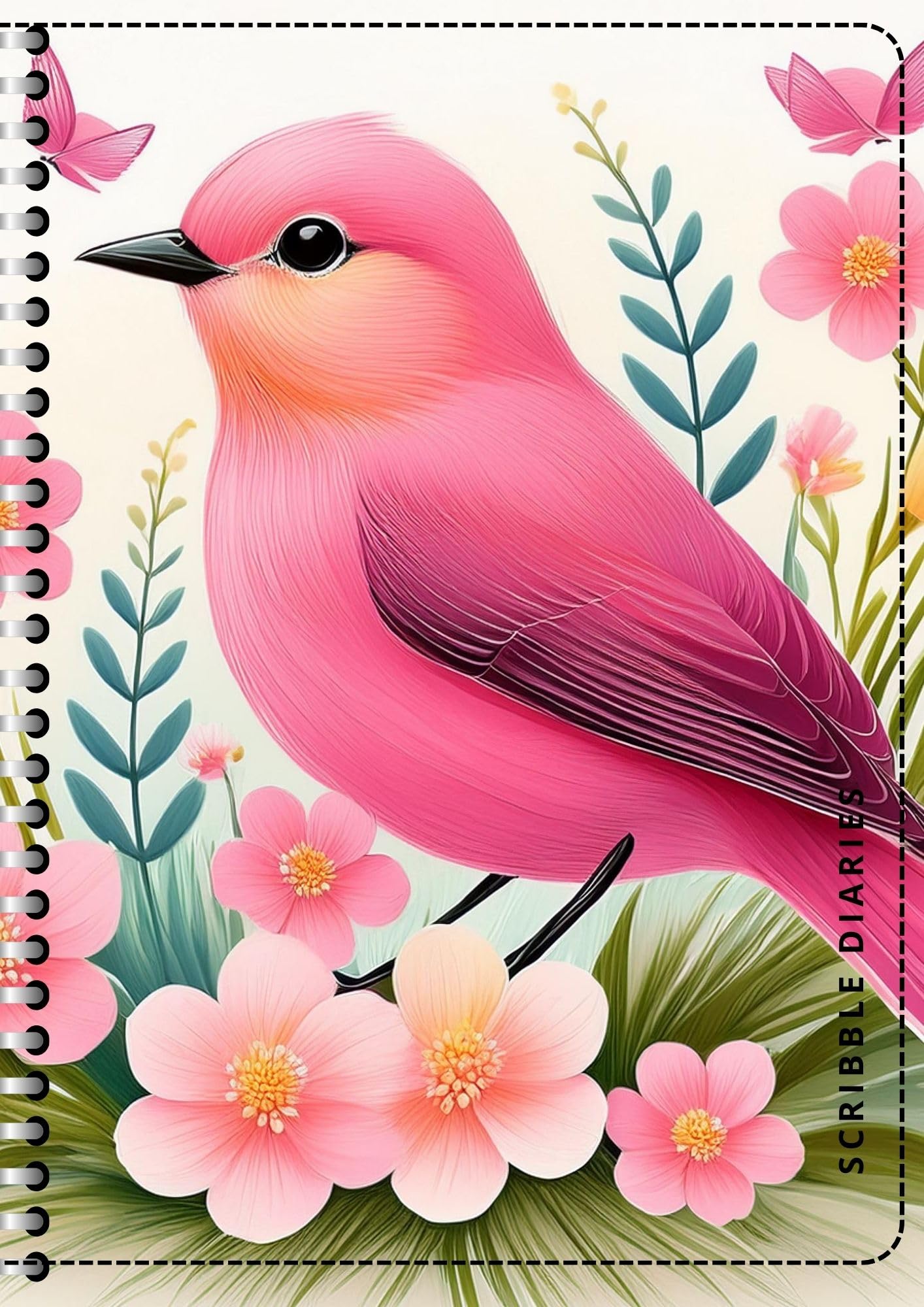 Handcrafted Print Spiral Bound Cartridge Paper Doodle Diary Gift Sketch Book drawing book Doodle Diaries Journal, Hard Cover print SP13