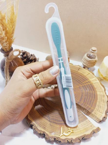 Combo Pack of 2 Extra Soft Silicone Toothbrush (0.01mm Bristles, 2600+ Ultra-Soft Bristles, Gentle Gum Care, Safety Case) + 1 Stainless Steel Tongue Cleaner for Oral Hygiene