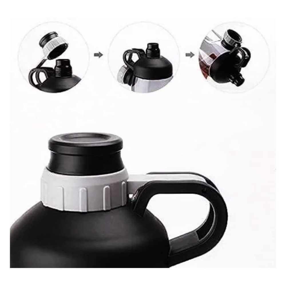 Scribble 2L Large Water Bottle – Leak Proof, BPA Free, Reusable Plastic Sports Jug for Gym, Yoga, Outdoor, Hiking, Cycling & Camping (Vibrant Colour, Pack of 1)