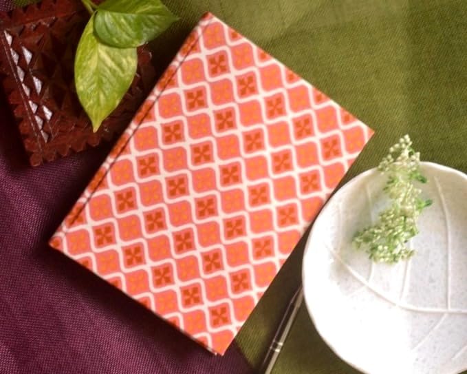 Handmade Block-printed Fabric Cover Doodle Diary Journal, 8 x 6 inches, 200 Pages Notebook, 130 GSM, Water-Resistant, Stain-Resistant Hard Bound