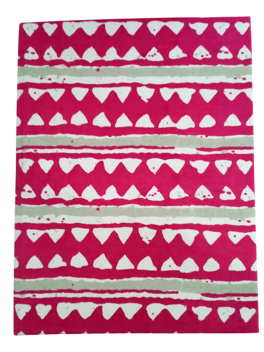 Pink Handmade Fabric Hardbound Diary Notebook A5 | 200 Unruled Thick Pages | Handcrafted Sketchbook Journal | Portable Travel Diary Gift for Writing, Drawing, Artists, Students