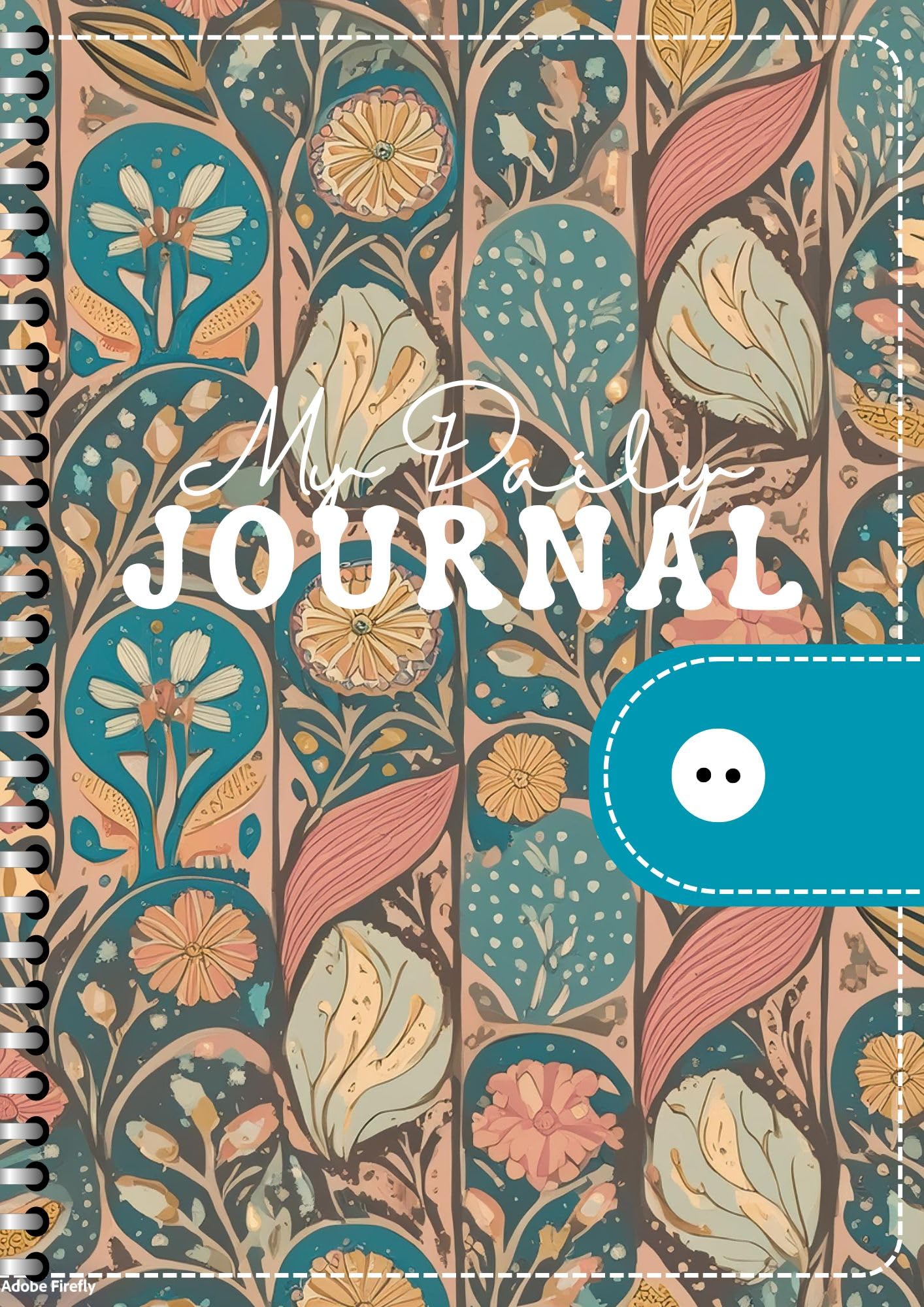 Handcrafted flowers Spiral Bound Cartridge Paper Doodle Diary Gift Sketch Book Doodle Diaries Journal, 21cm x 15cm, 60 Pages, 155gsm, Hard Cover
