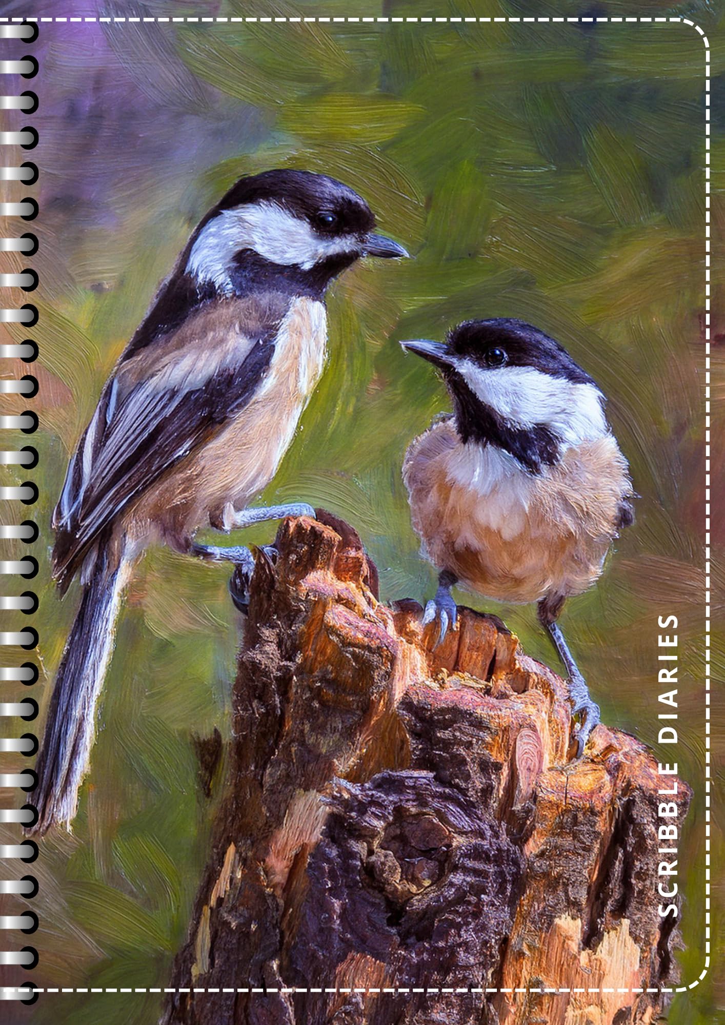 Handcrafted Print Spiral Bound Cartridge Paper Doodle Diary Gift Sketch Book drawing book Doodle Diaries Journal, Hard Cover print nd07