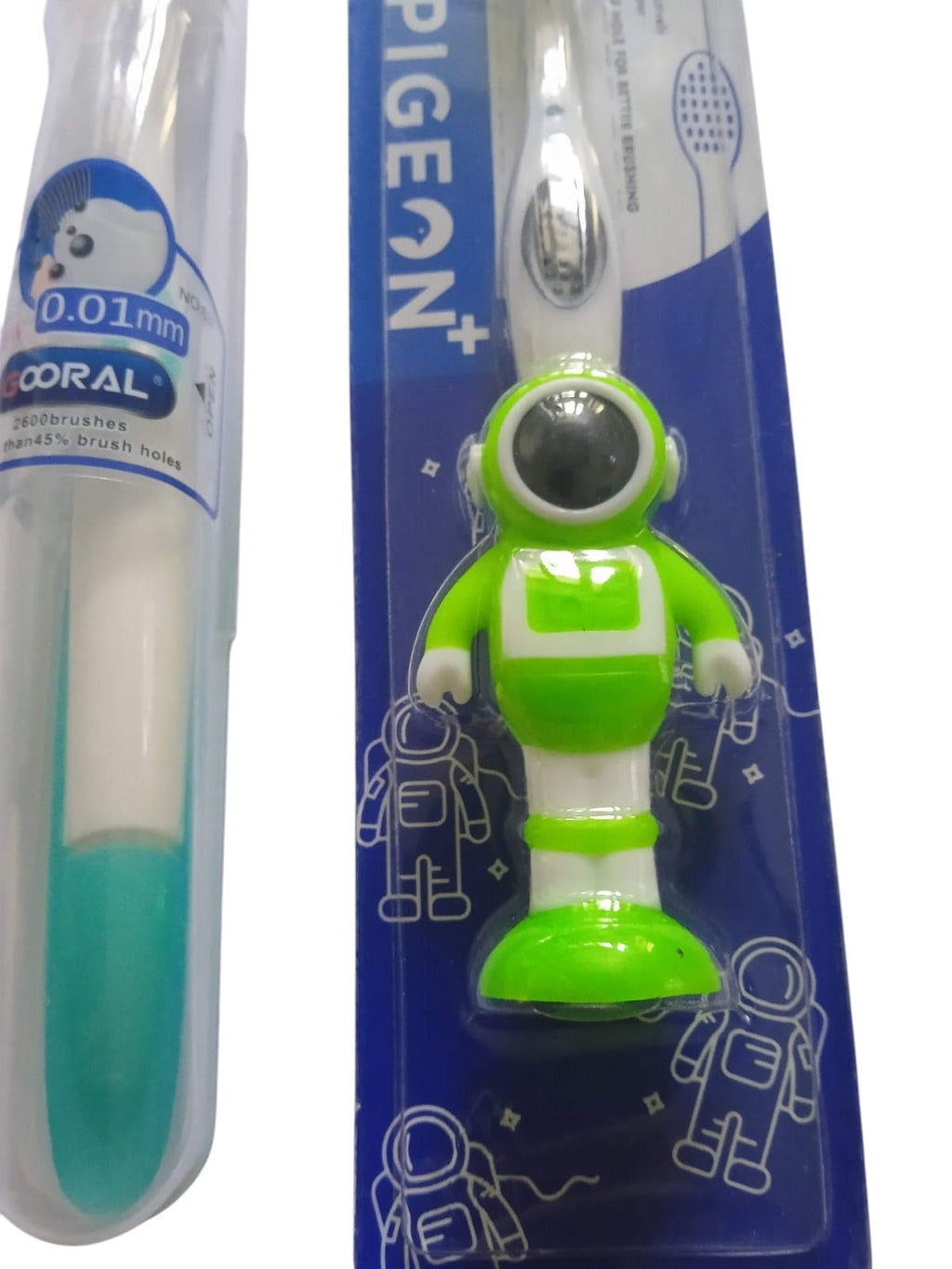 2PC Ultra-Soft Silicone Toothbrush Set for Kids and Adults – with 0.01 mm Bristles, Over 2600 Ultra-Soft Brushes, Includes Safety Plastic Case for Hygienic Storage, and Extra Soft Adult Toothbrush with Storage Case for Cleanliness and Protection