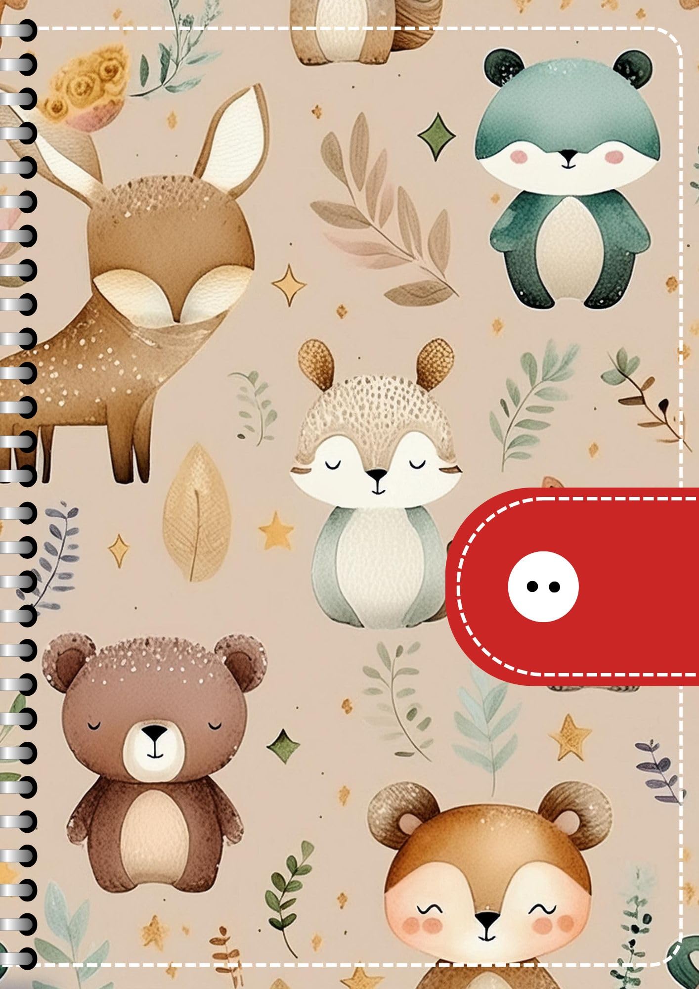 Handcrafted teddy bear Spiral Bound Cartridge Paper Doodle Diary Gift Sketch Book Doodle Diaries Journal, 21cm x 15cm, 60 Pages, 155gsm, Hard Cover
