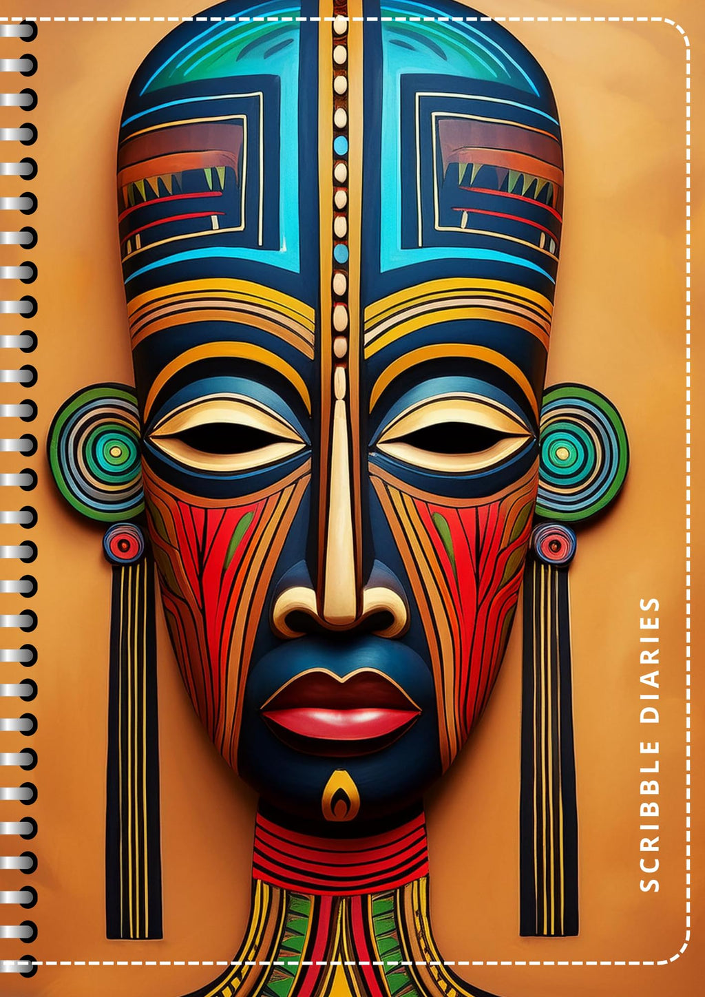 Handcrafted Print Spiral Bound Cartridge Paper Doodle Diary Gift Sketch Book drawing book Doodle Diaries Journal, Hard Cover print d04