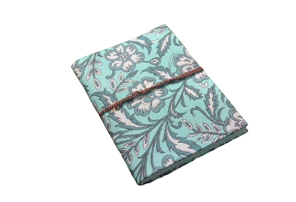 blue-white Doodle Diary Notebook Fabric Stitched Gift sketchbook journal A5 Diaries Unruled Thick 200 Pages Handcrafted