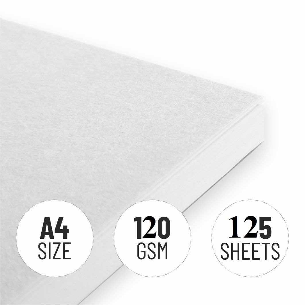 Handcrafted A4 Spiral Bound Notebook Sketchbook Journal, 21cm x 15cm A5, 250 Pages, 120 gsm Thick Cartridge Paper, Hard Cover with Ganesh Ji Print