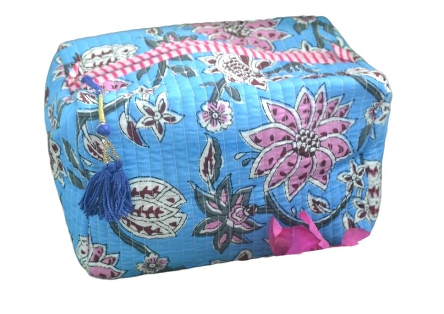 Travel Pouch Multi-Purpose Toiletry Organizer, Large Capacity, Durable Fabric, Zipper Closure for Beauty, Stationery, Personal Care – Ideal for Students, Professionals, Artists & Travelers Blue