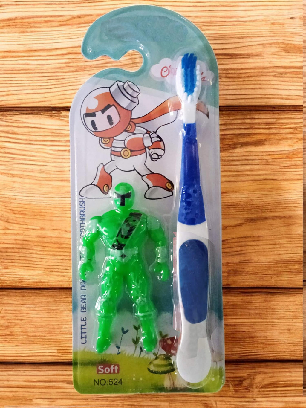 Extra Soft Silicone Toothbrush for Baby Kids with Ultra-Soft Bristles, Gentle Gum Care, Includes Plastic Interactive Green superhero Toy for Fun (Green, Kids)
