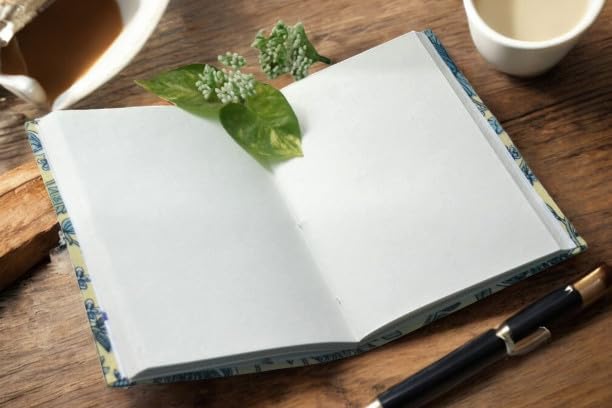 Festive Gift Set: A5 Handmade Floral Diary with Designer Fabric Cover & 6-Piece Handcrafted Diya Set – Perfect for Diwali, Celebrations & Home Décor