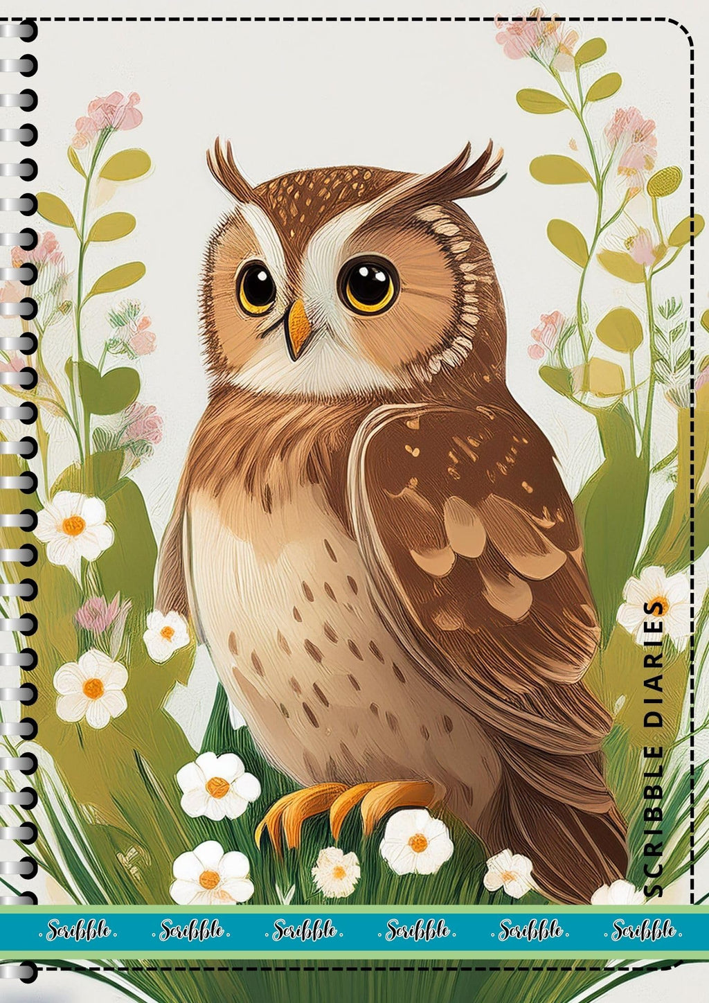 Handcrafted Print Spiral Bound Cartridge Paper Doodle Diary Gift Sketch Book drawing book Doodle Diaries Journal, Hard Cover print SP08