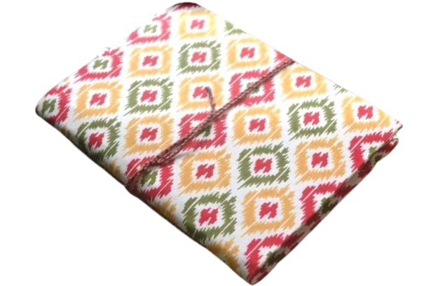 White Doodle Diary Notebook Fabric Stitched Gift sketchbook journal A5 Diaries Unruled Thick 200 Pages Handcrafted Drawing Book