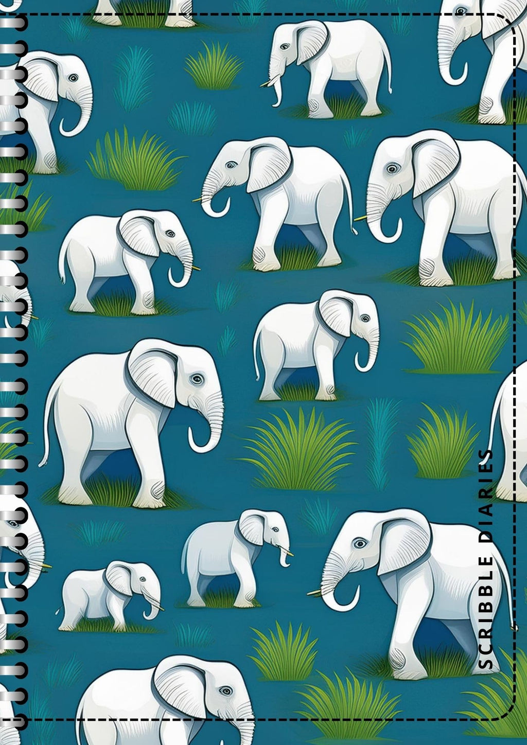 Handcrafted Print Spiral Bound Cartridge Paper Doodle Diary Gift Sketch Book drawing book Doodle Diaries Journal, Hard Cover print SP18