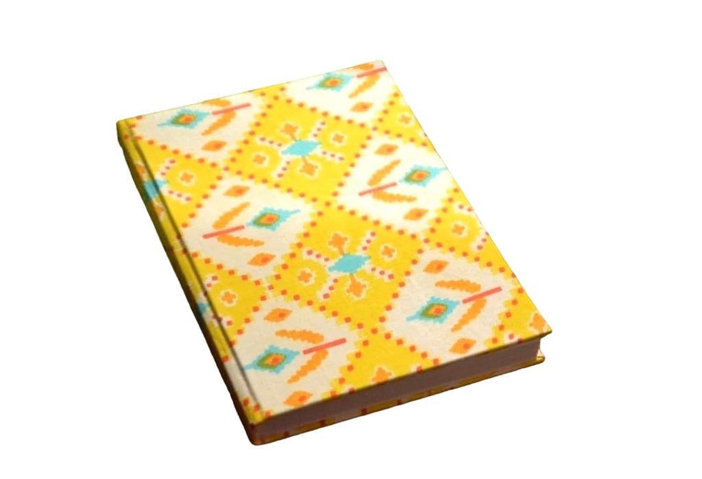 Handmade Block-printed Fabric Cover Doodle Diary Journal, 8 x 6 inches, 200 Pages Notebook, 130 GSM, Water-Resistant, Stain-Resistant Hard Bound