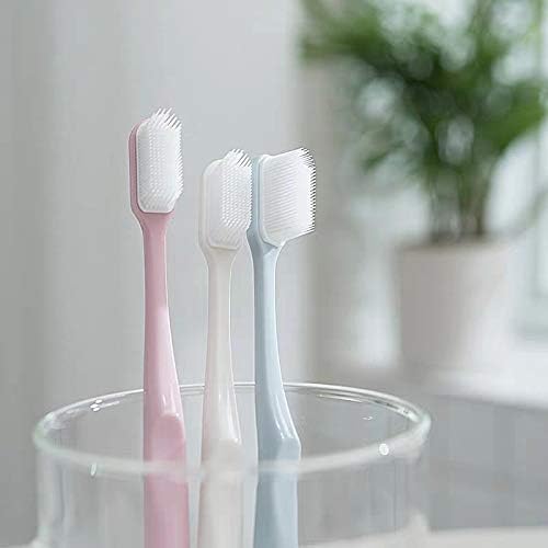 Extra Soft Silicone Toothbrush for Kids Adults with 0.01 mm Bristles, Over 2600 Ultra-Soft Bristles, Gentle Gum Care, Includes Safety Plastic Case for Hygienic Storage, Assorted Colour