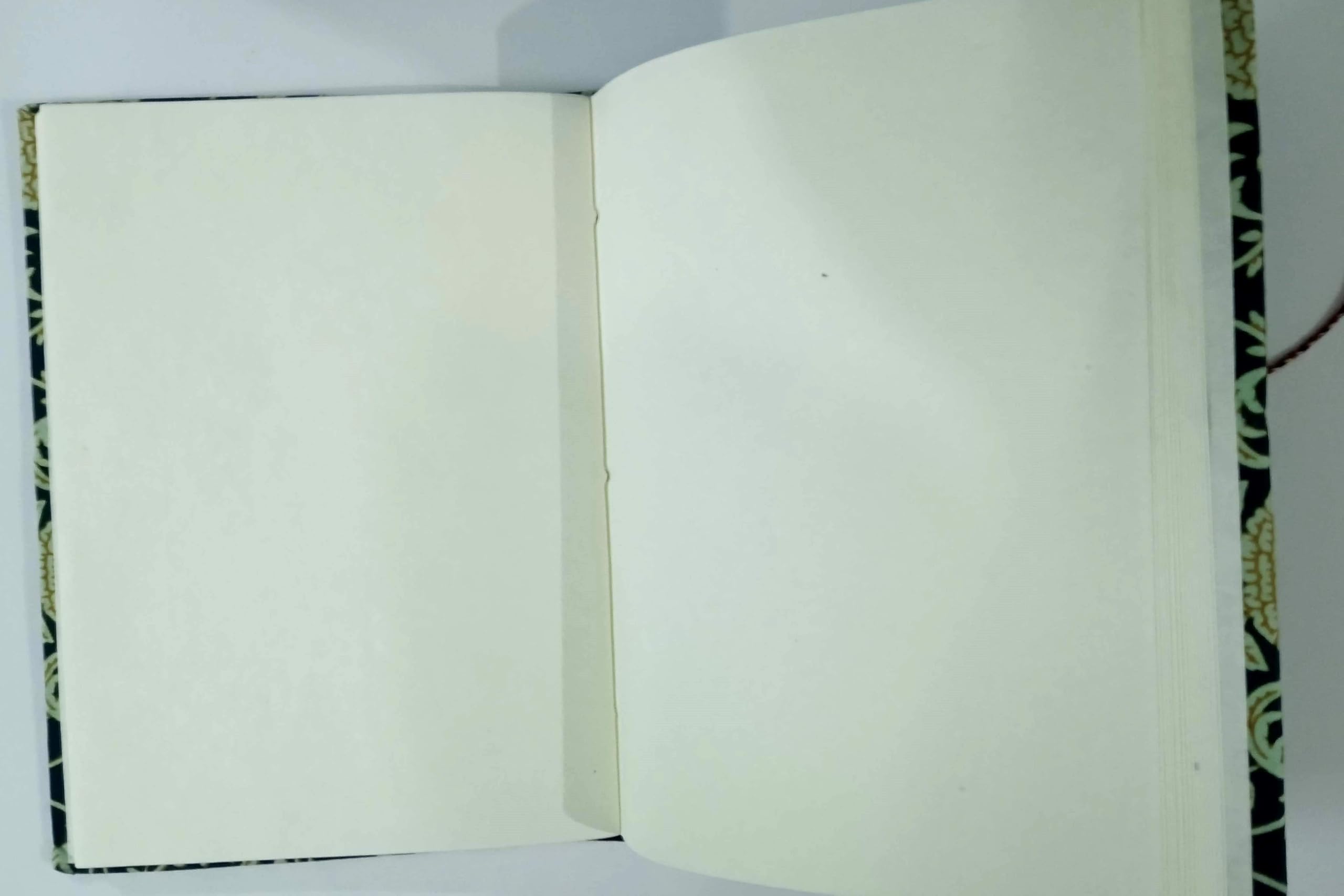 Blue Handmade Fabric Hardcover Diary A5 – 200 Pages, Thread Closure, Sketchbook Journal with Floral Design