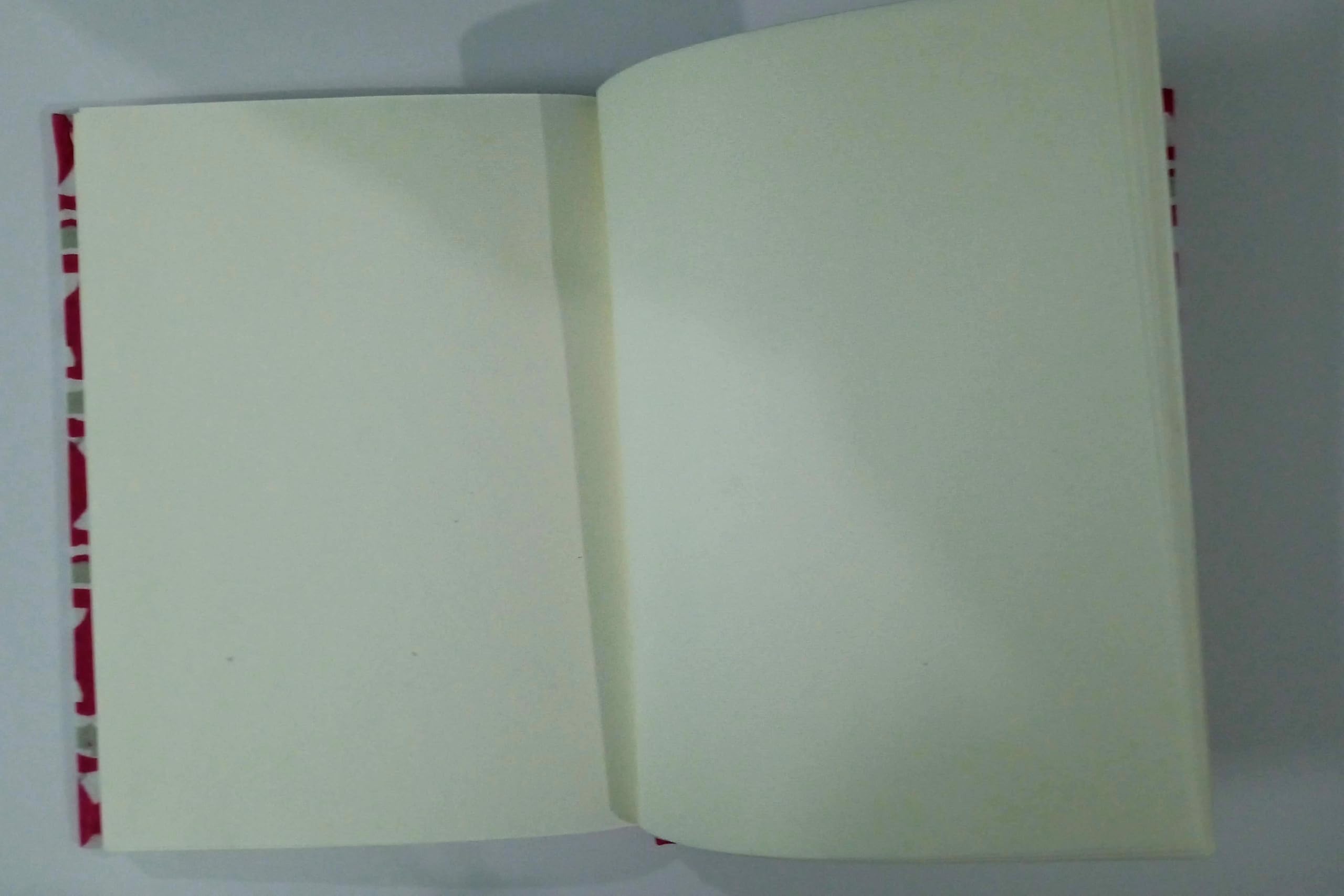 Pink Handmade Fabric Hardbound Diary Notebook A5 | 200 Unruled Thick Pages | Handcrafted Sketchbook Journal | Portable Travel Diary Gift for Writing, Drawing, Artists, Students