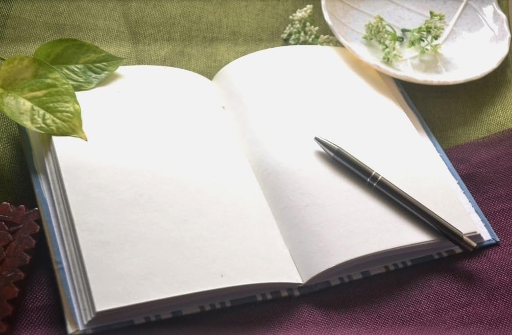 Handmade rose Block-printed Fabric Cover Doodle Diary Journal, 8 x 6 inches, 200 Pages Notebook, 130 GSM, Water-Resistant, Stain-Resistant Hard-Bound