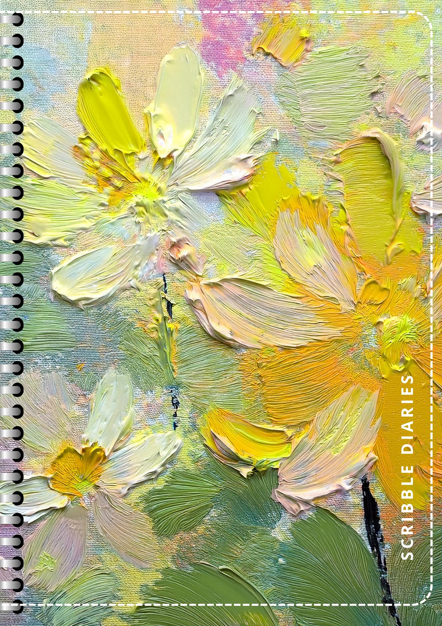 Handcrafted Print Spiral Bound Cartridge Paper Doodle Diary Gift Sketch Book drawing book Doodle Diaries Journal, Hard Cover print d03