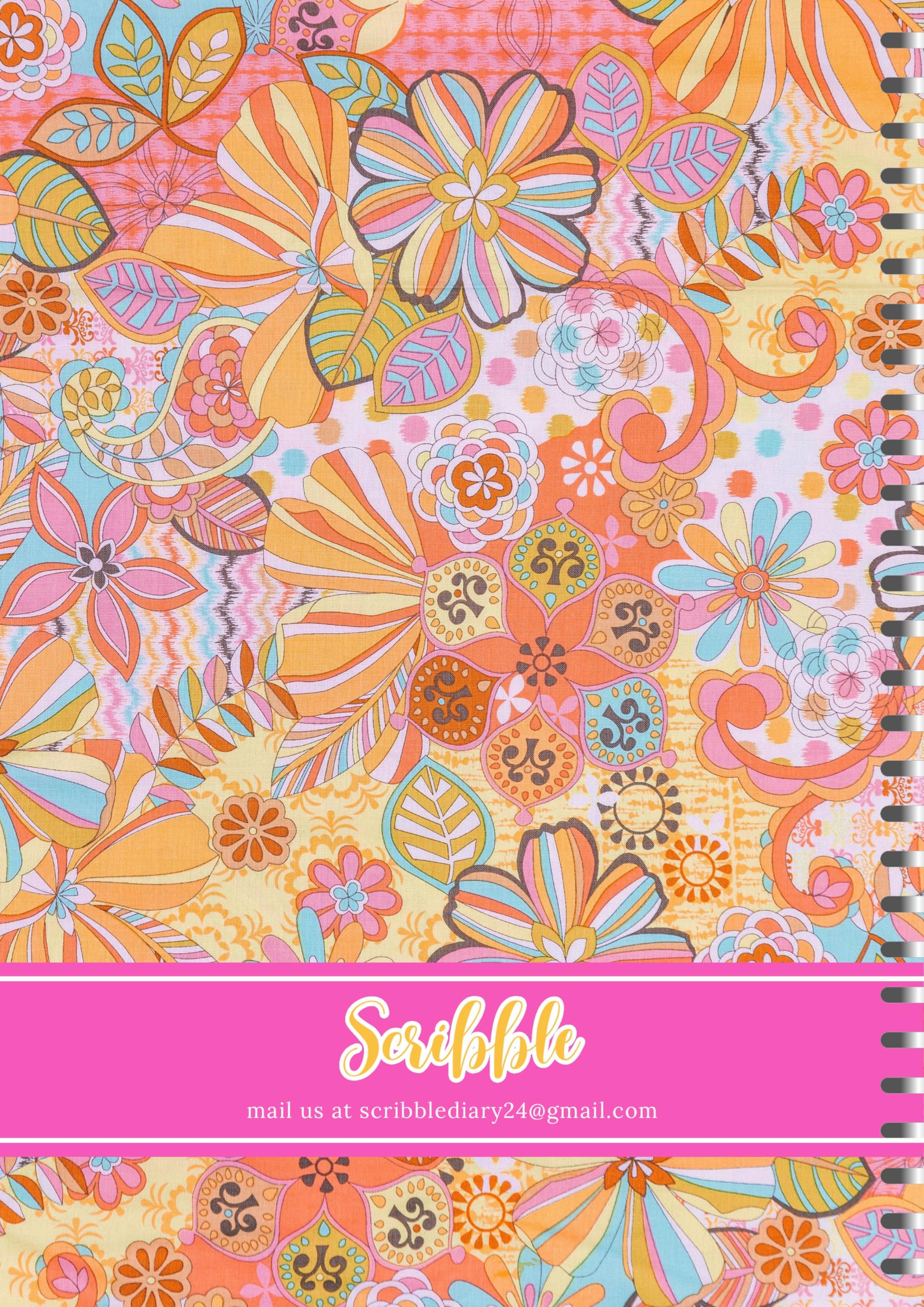 Handcrafted Spiral Bound Cartridge Paper Doodle Diary Gift Sketch Book Doodle Diaries Journal, 21cm x 15cm, 60 Pages, 155gsm, Hard Cover