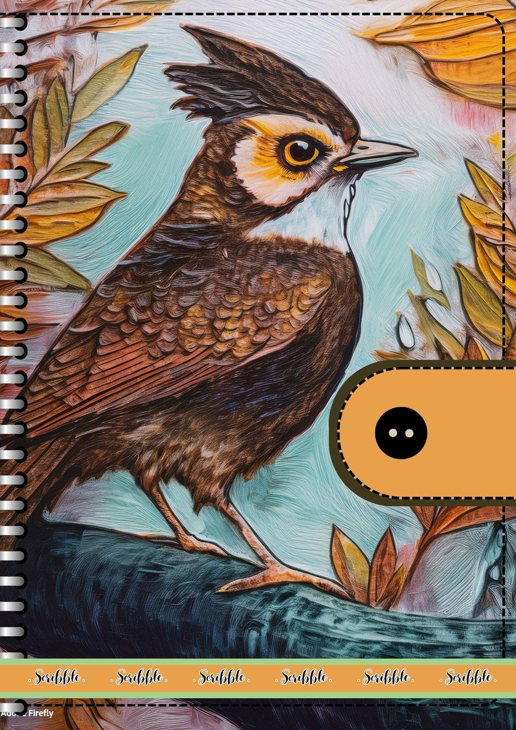 Handcrafted Print Spiral Bound Cartridge Paper Doodle Diary Gift Sketch Book drawing book Doodle Diaries Journal, Hard Cover print SP03