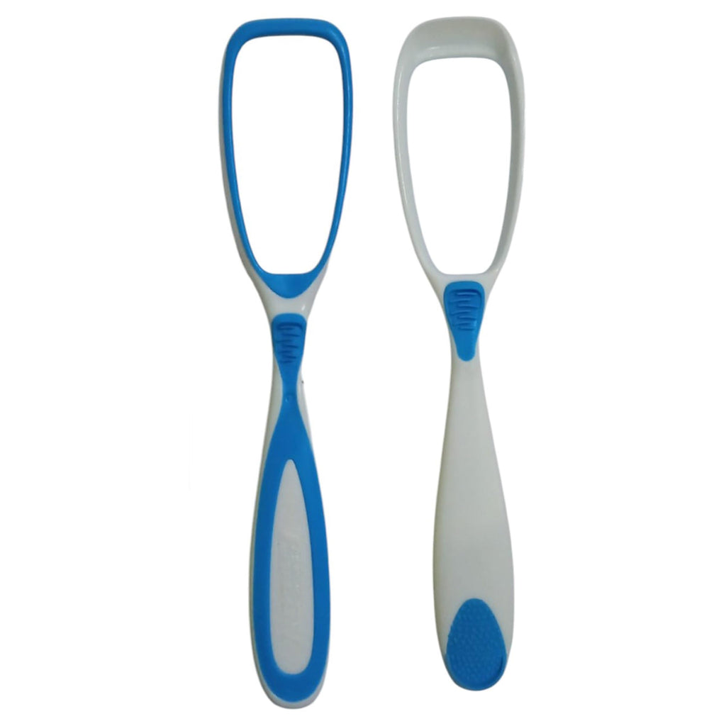 Combo Pack of 2 Oral Care Extra Soft Silicone Toothbrush (0.01mm Bristles, 2600+ Ultra-Soft Bristles, Gentle Gum Care, Safety Case) with 1 Tongue Cleaner for Oral Hygiene