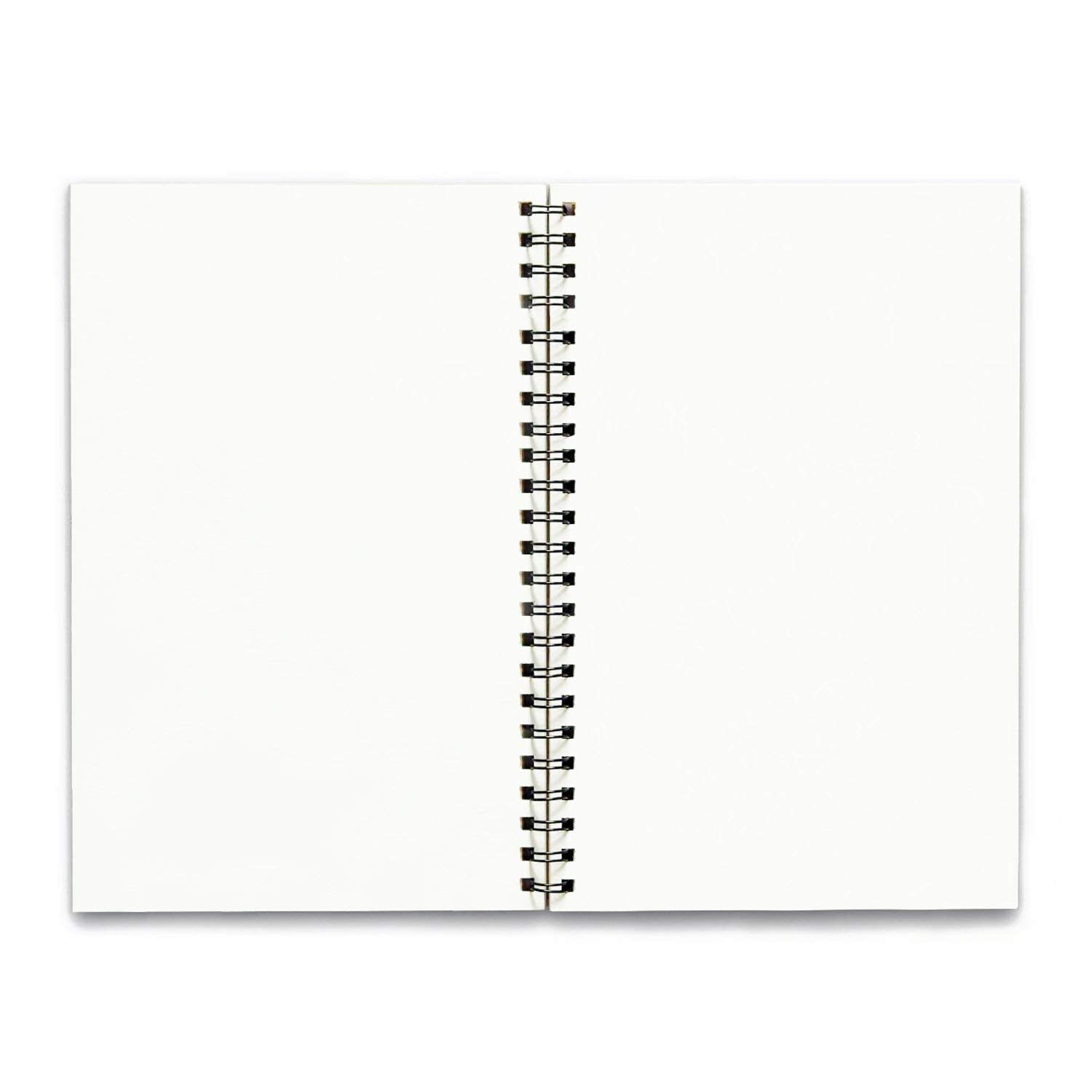 Handcrafted Elephant Spiral Bound Cartridge Paper Doodle Diary Gift Sketch Book Doodle Diaries Journal, 21cm x 15cm, 60 Pages, 155gsm, Hard Cover