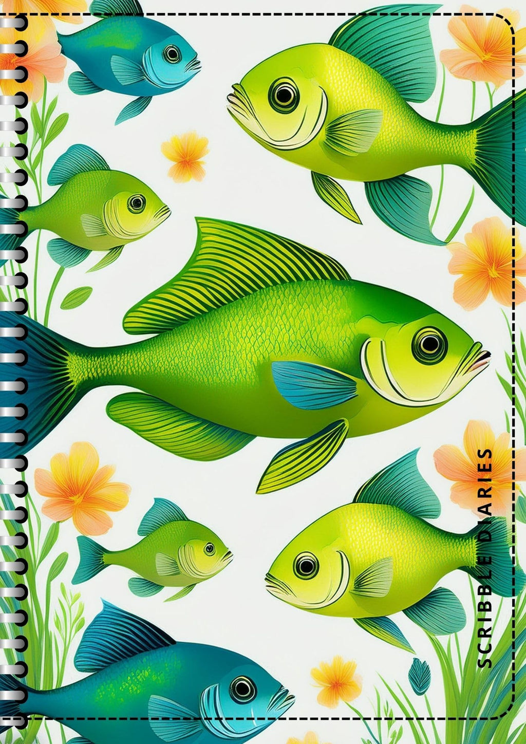 Handcrafted Print Spiral Bound Cartridge Paper Doodle Diary Gift Sketch Book drawing book Doodle Diaries Journal, Hard Cover print SP14