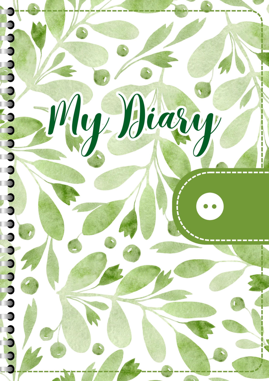 Handcrafted Leaf Print Spiral Bound Cartridge Paper Doodle Diary Gift Sketch Book Doodle Diaries Journal, 21cm x 15cm, 60 Pages, 155gsm, Hard Cover