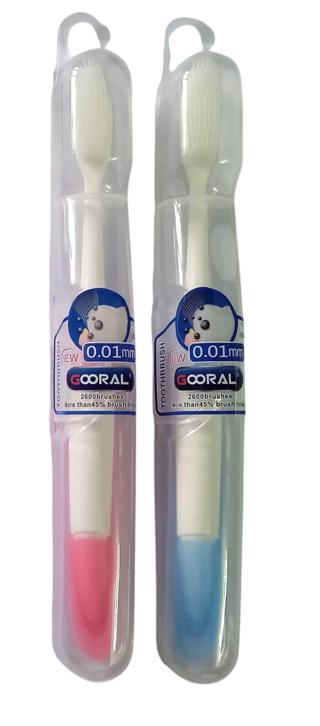 Combo Pack of 2 Extra Soft Silicone Toothbrushes (0.01mm Bristles, 2600+ Ultra-Soft Bristles, Gentle Gum Care, Safety Case) + 1 Stainless Steel Tongue Cleaner for Oral Hygiene