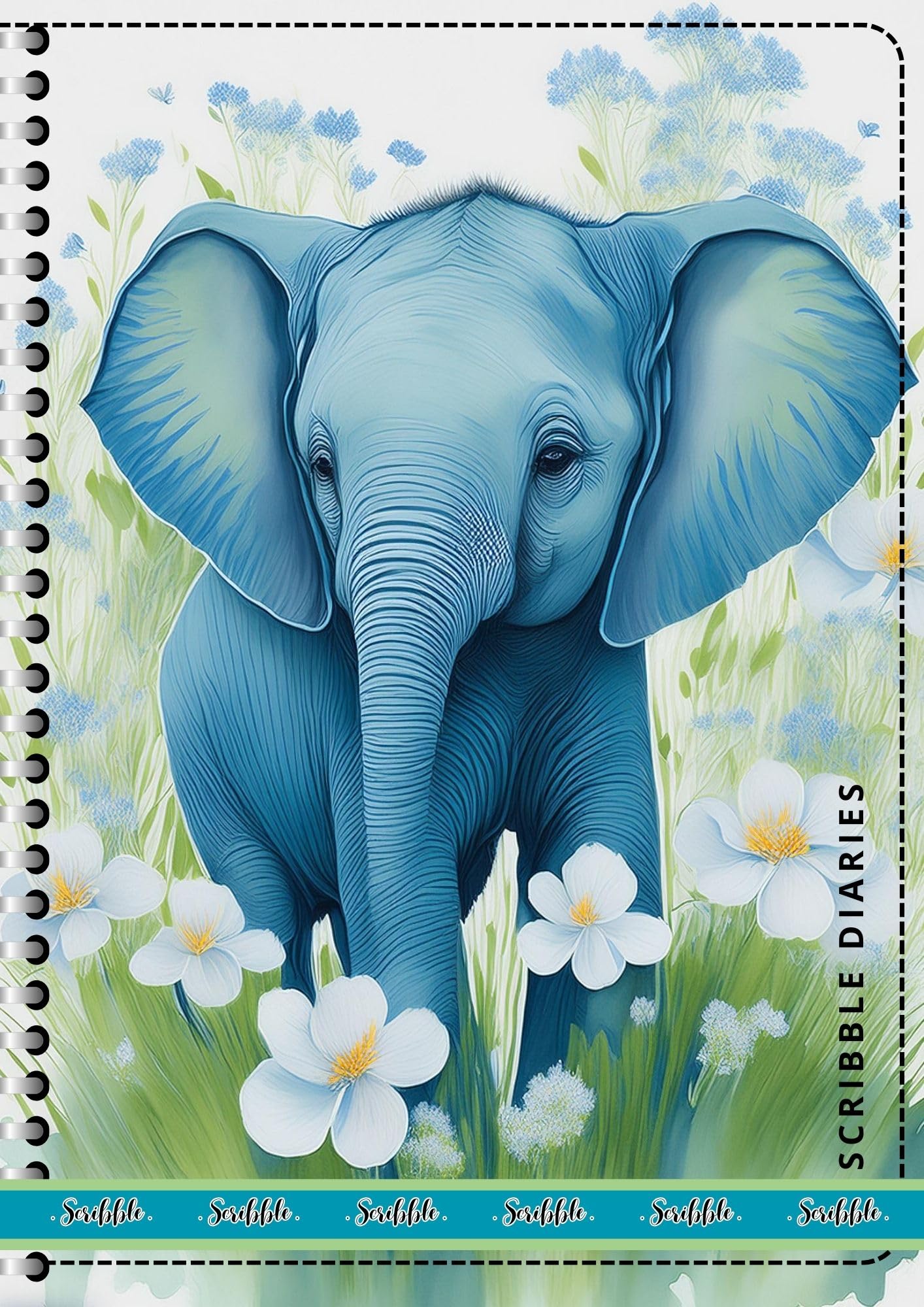 Handcrafted Print Spiral Bound Cartridge Paper Doodle Diary Gift Sketch Book drawing book Doodle Diaries Journal, Hard Cover print SP16