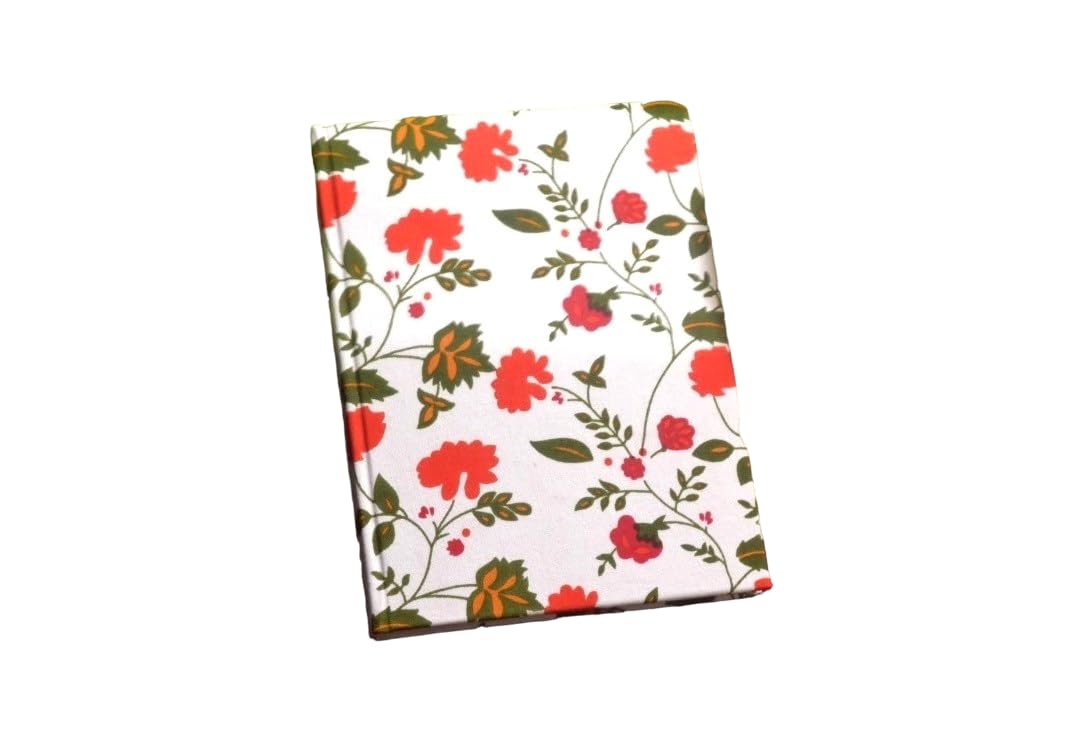 Handmade Block-printed Fabric Cover Doodle Diary Journal, 8 x 6 inches, 200 Pages Notebook, 130 GSM, Water-Resistant, Stain-Resistant Hard-Bound