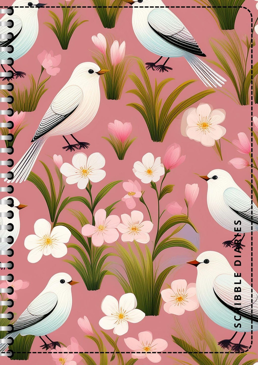 Handcrafted Print Spiral Bound Cartridge Paper Doodle Diary Gift Sketch Book drawing book Doodle Diaries Journal, Hard Cover print SP24