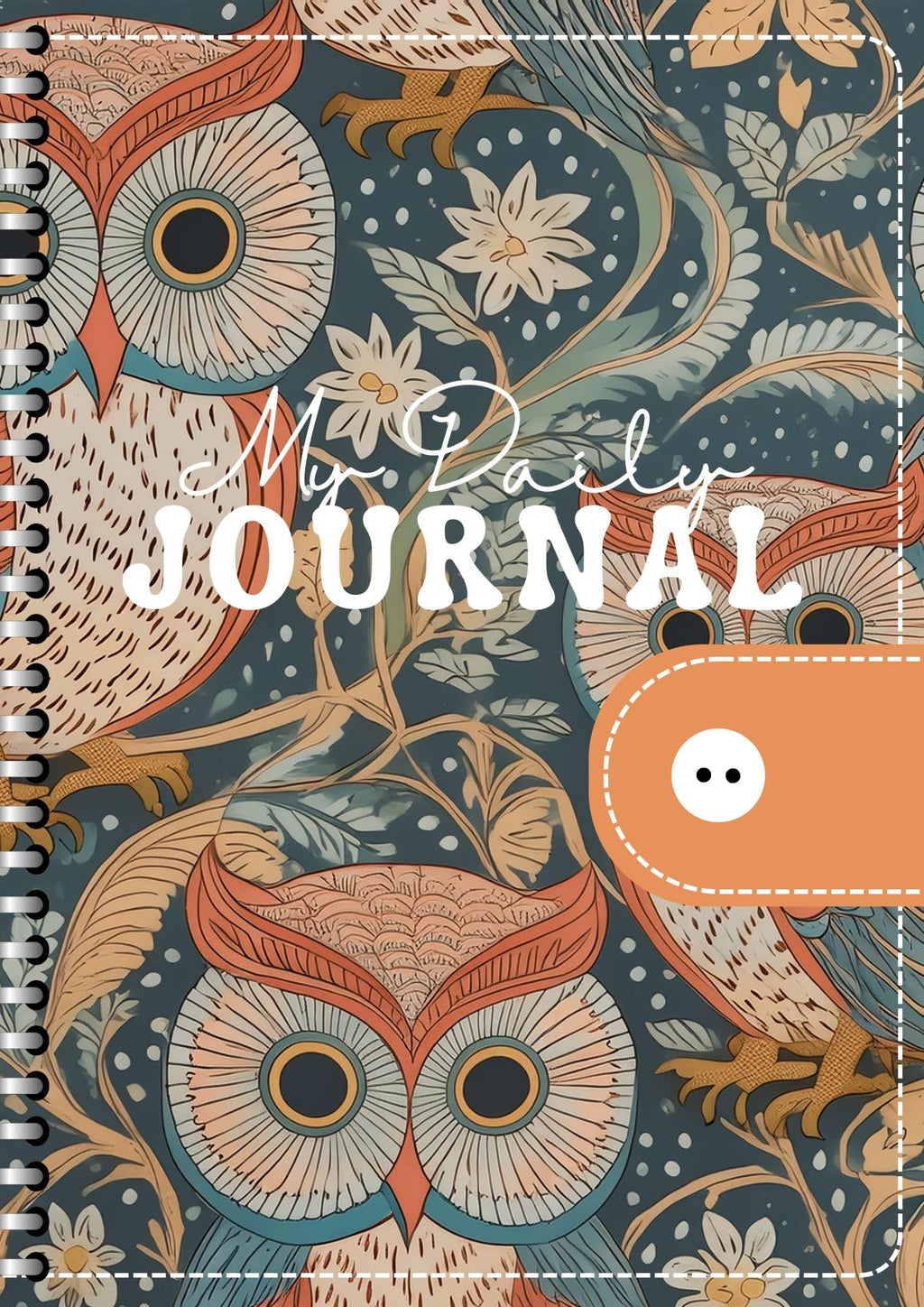 Handcrafted owl Spiral Bound Cartridge Paper Doodle Diary Gift Sketch Book Doodle Diaries Journal, 21cm x 15cm, 60 Pages, 155gsm, Hard Cover