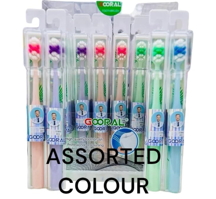 Extra Soft Silicone Toothbrush for Kids & Adults with 0.15 mm Bristles, Over 10,000 Ultra-Soft Bristles for Gentle Gum Care, Includes Safety Plastic Case for Hygienic Storage