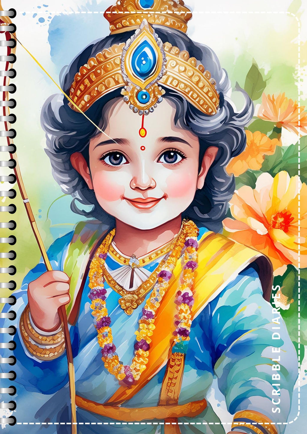 Handcrafted ram Spiral Bound Cartridge Paper Doodle Diary Gift Sketch Book Doodle Diaries Journal, 21cm x 15cm, 60 Pages, 155gsm, Hard Cover